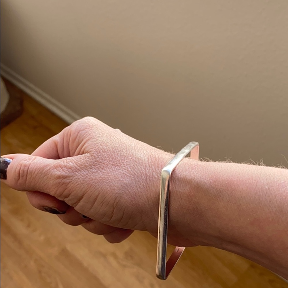 Sterling silver square bangle